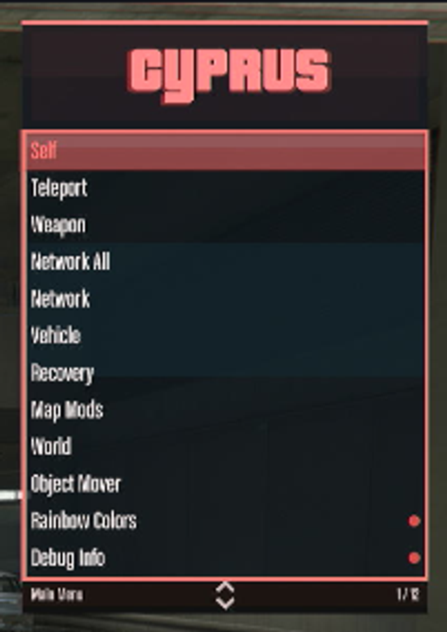 Cyprus Mod Menu Standard